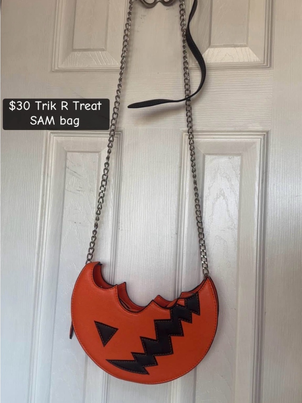 Sam Edelman Orange & Black Halloween Pumpkin Crossbody